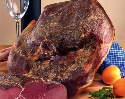 Geräucherter Bauern-Knochenschinken Größe 250g "Servierschnitt"