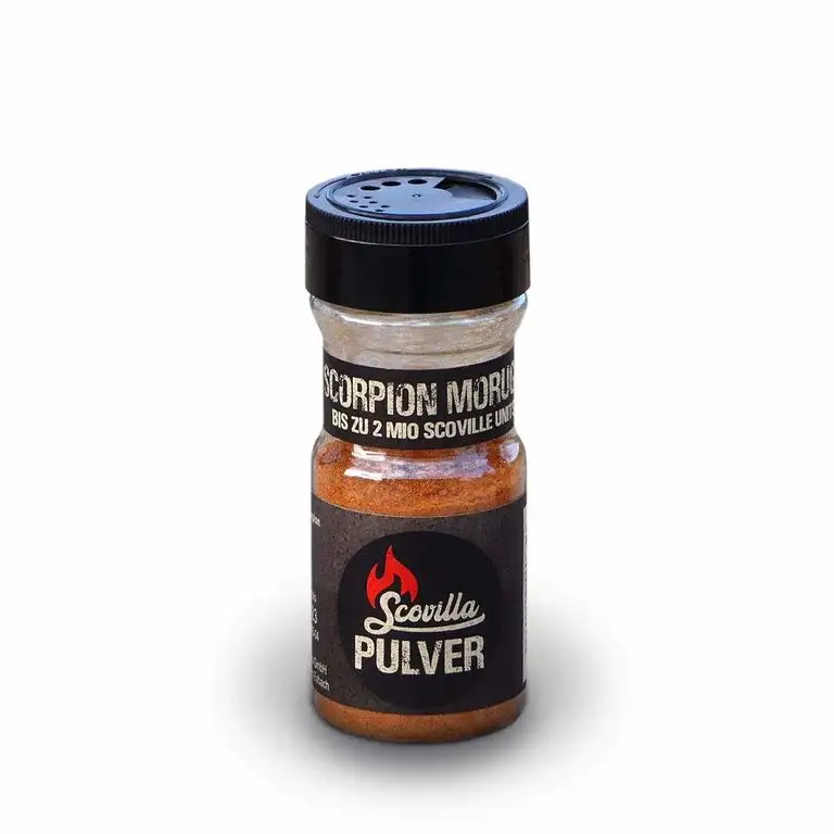 Scovillas Trinidad Scorpion Moruga Red, Chilpulver im Shaker, 50g