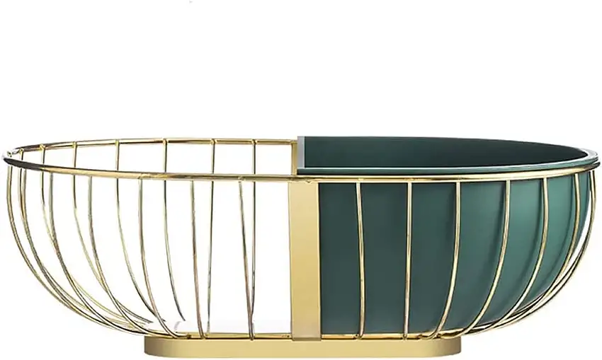 NIUBB Obstschale Obstkorbhalter – Arbeitsplatte abgestuftes Metalltablett Küche Obst- und Gemüseaufbewahrung Obstkorb Home Persönlichkeit Moderner Aufbewahrungskorb (Color : Gold)