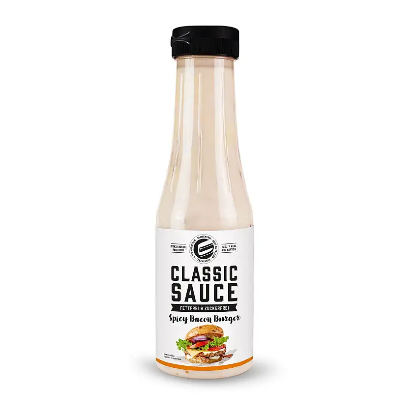 Got7 CLASSIC SAUCE - Soße Kalorienfreie Salat, Grill und Würzsauce - Perfekt zum Abnehmen (Spicy Bacon Burger, 350ml)