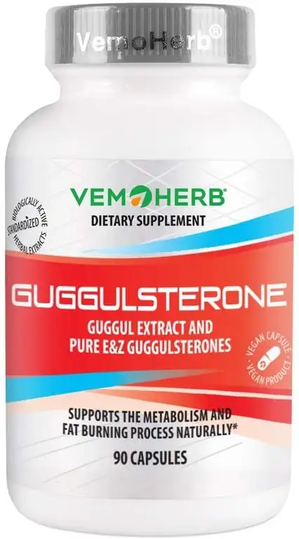 Vemoherb Guggulsterone - Guggul Extrakt - 10% E- und Z-Guggulsterone - 90 Kapseln - vegan - Höchste Phytopharmaka-Qualität