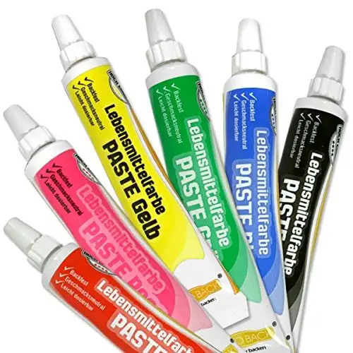 Lebensmittelfarben-Set, 6 Farben für ausgedehnten Backspaß, geschmacksneutral, hoch ergiebig