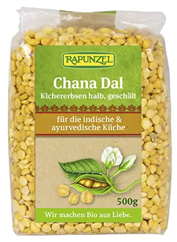 Rapunzel Chana Dal, Kichererbsen halb, geschält , 500 g