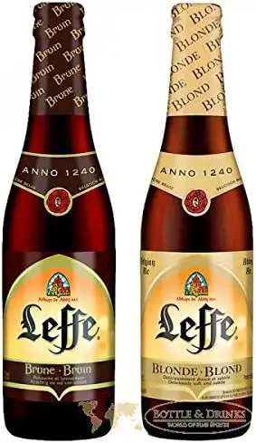 Leffe Biermix Belgian Bier 1 x 0,33 Liter hell und 1 x 0,33 Liter dunkel
