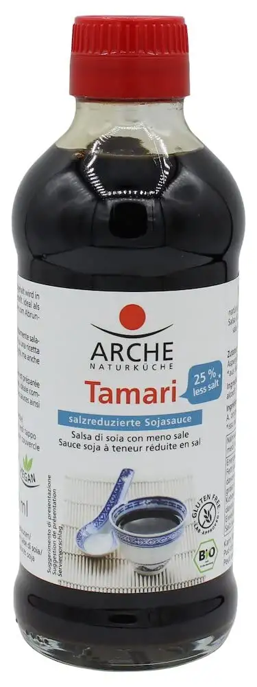 Arche Naturküche Bio Tamari, Sauce soja teneur réduite en sal (6 x 250 ml)