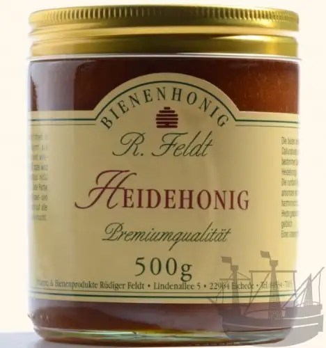Heide Honig, kaltgeschleudert, unfiltriert, sehr aromatisch, 500g