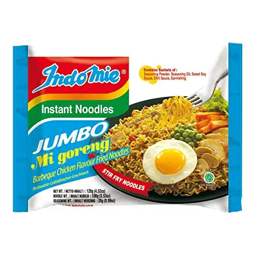 Indomie Instantnudeln, Mi Goreng, BBQ Chicken Jumbo, 1er Pack (2 x 128 g)
