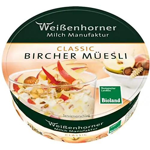 Weißenhorner Milch Manufaktur Bircher Müesli "Classic" inkl. Kühlverpackung (125 g) - Bio