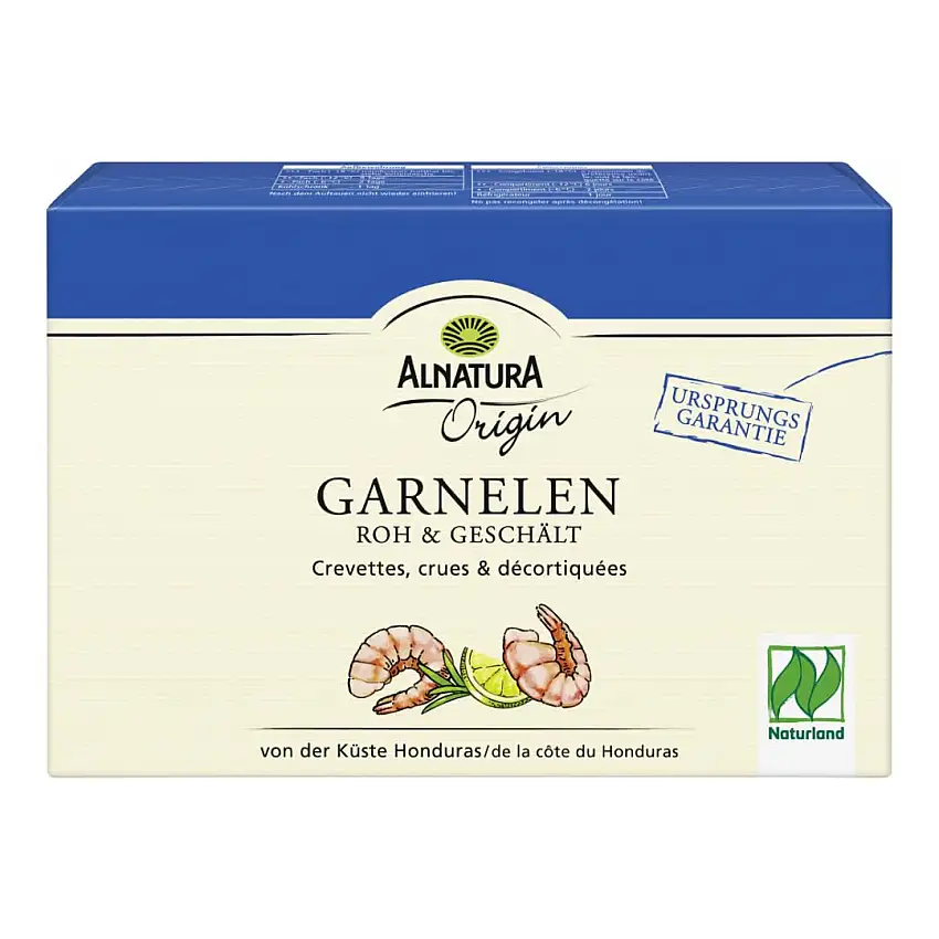 Alnatura Garnelen Die Garnelen sind roh und bereits geschält 225 gramm [Frischegarantie]