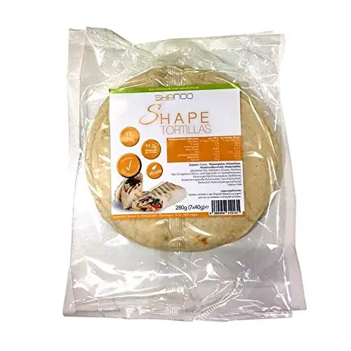 Shape Tortillas - Low Carb Tortilla, kohlenhydratarm, 5er Pack (5 x 280 g / 5 x 7 Stück)