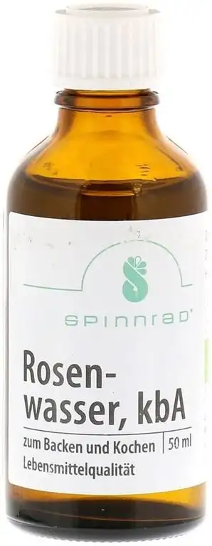 Spinnrad Rosenwasser zum Backen und Kochen, 50 ml Lösung
