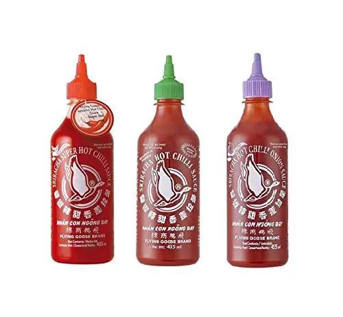 3er Set Sriracha Hot Chili Sauce versch. Sorten 3 x 455ml Chilli Soße 1 Pamai Pai®