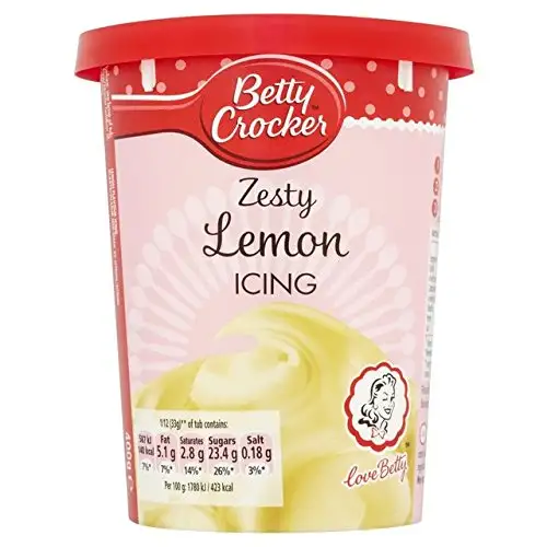 Betty Crocker Zesty Lemon Icing 400g - pikante Zitronen Kuchenglasur