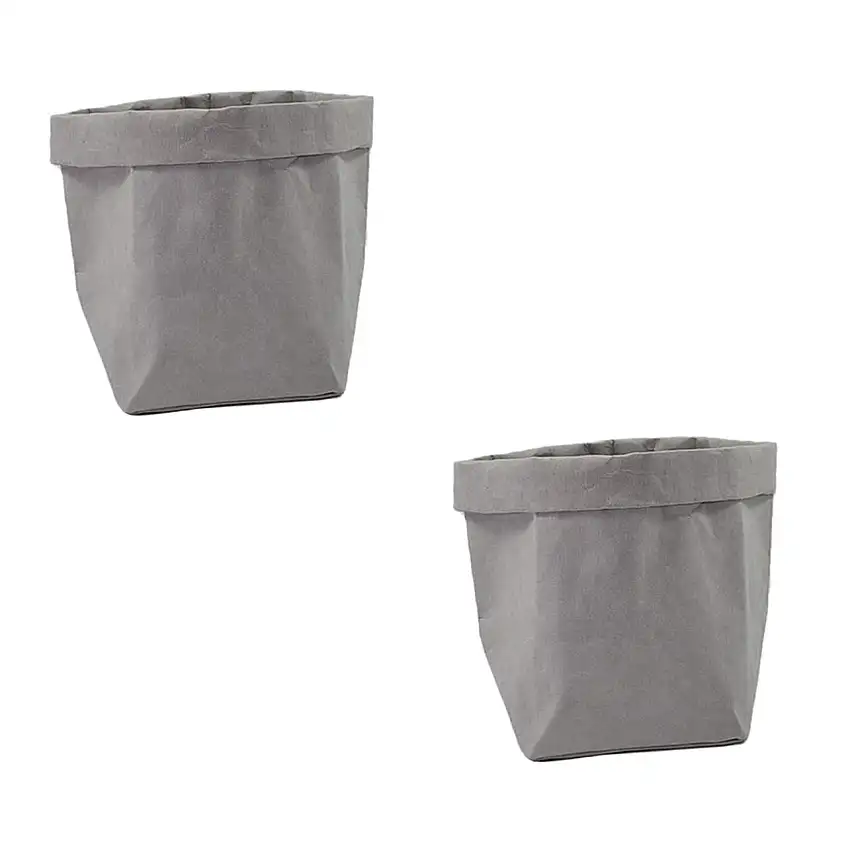 Happyyami Wohnkultur 2st Pflanzentasche Kraftpapiertüten Klein Wiederverwendbare Einkaufstüten Für Die Küche Dekor Töpfe Für Pflanzen Waschbare Aufbewahrung Gewaschen Aufbewahrungstasche