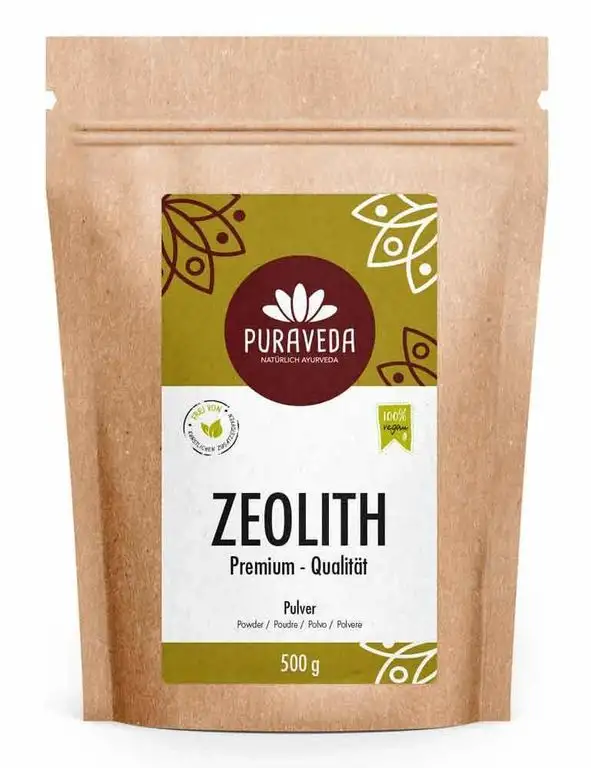 Zeolith Pulver (500g) | Hochwertigstes Zeolithpulver mit hohem Klinoptilolith-Gehalt I abgefüllt im wiederverschließbaren Zippbeutel I Geprüfte Biotiva® Qualität