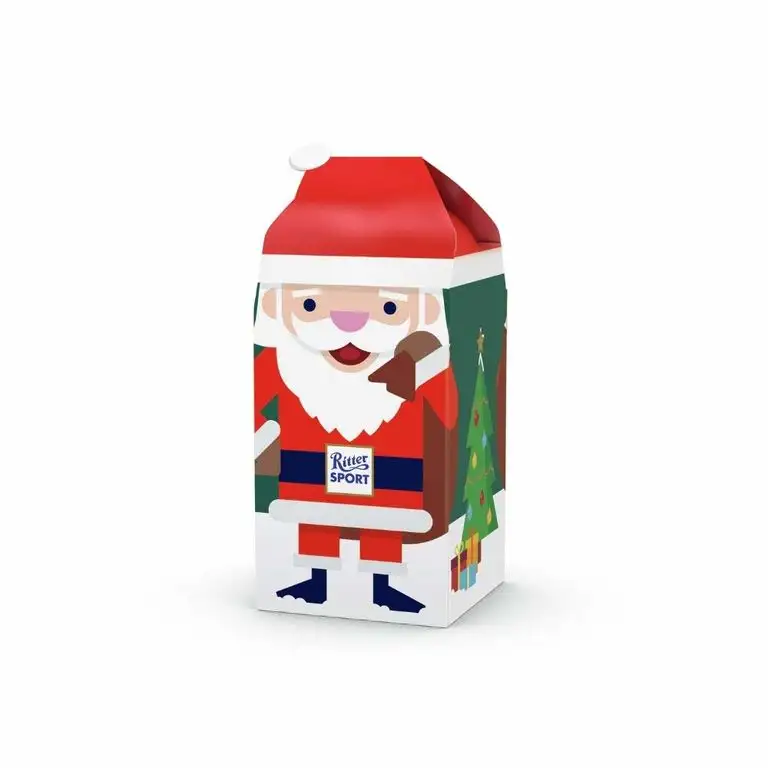 RITTER SPORT Weihnachtsmann-Geschenk (5 x 77 g), Nikolaus-Geschenk, mit Schokolade gefüllt, Geschenkidee für Männer und Frauen, ideal für den Nikolausstiefel