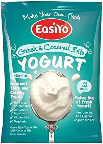 EasiYo Greco E Kokosnuss Yogurt Mix 240 g (Packung mit 2 Stück)