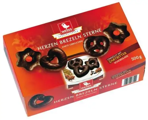 Weiss Herzen, Sterne, Brezeln Zartbitter, 11er Pack (11 x 500 g)