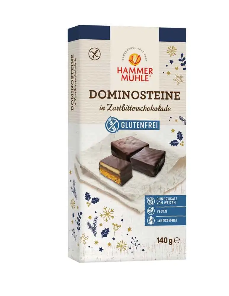 Hammermühle Dominosteine Zartbitter laktosefrei & glutenfrei 140g