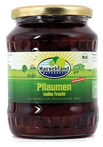 Marschland Pflaumen, halbe Frucht, 3er Pack (3 x 720 g)
