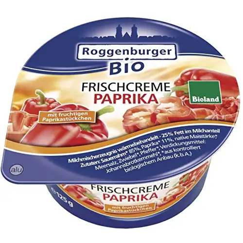 Landkäserei Herzog Frischcreme mit Paprika aus Bayern inkl. Kühlverpackung (125 g) - Bio