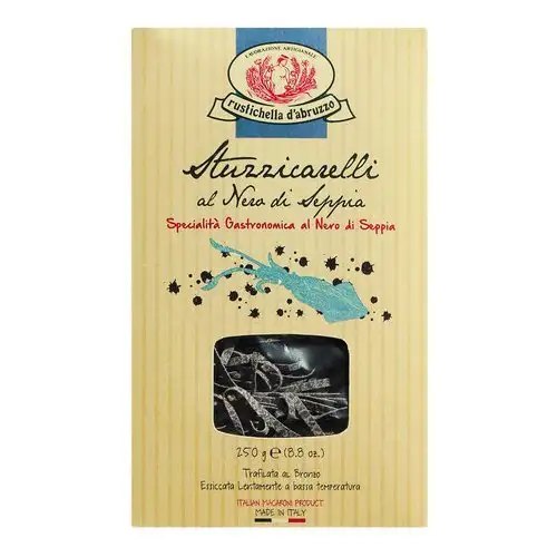 Rusticella Stuzzicarelli, Eierbandnudeln mit Tintenfischtinte, 250g.