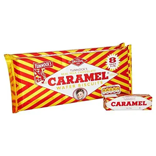 Tunnock Milch Schokolade Karamell-Wafer 16 X 30G