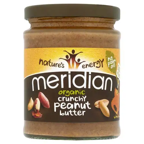 Meridian Bio crunchy Erdnussbutter - ohne Zuckerzusatz und ohne Zusatz von Salz-280g