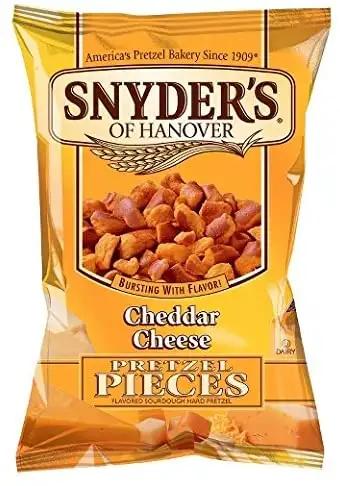 Snyders Cheddar-Käse Brezel Stücke 125G - Packung mit 6