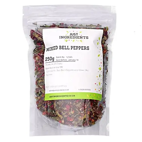 JustIngredients Essential Gemischte Paprikaschoten, Mixed Bell Peppers, 1er Pack (1 x 500 g)