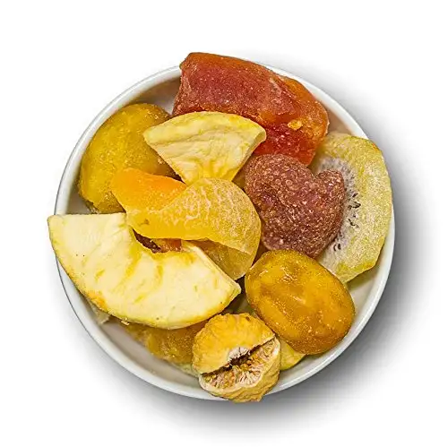 1001 Frucht - Kandierte Fruchtmischung, grob - Saftige Fruchtmischung Kandierte Früchte und Trockene Früchte Mix nach Omas Rezept I Fruchtiges Trockenobst gemischt I geschwefelt gentechnikfrei 250 g