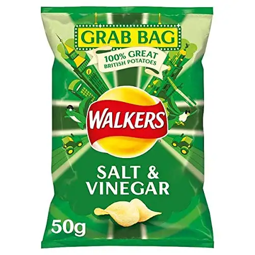 Schnappen Sie Walkers Salt and Vinegar Taschen aromatisiert Crisps 32x50g Taschen