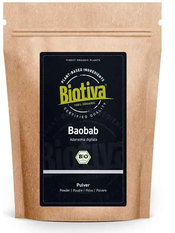 Baobab Pulver Bio 250g - Biobaobab in Premium Bio-Qualität - Apothekerbaum - Affenbrotbaum - Adansonia - abgefüllt und kontrolliert in Deutschland (DE-ÖKO-005) - vegan