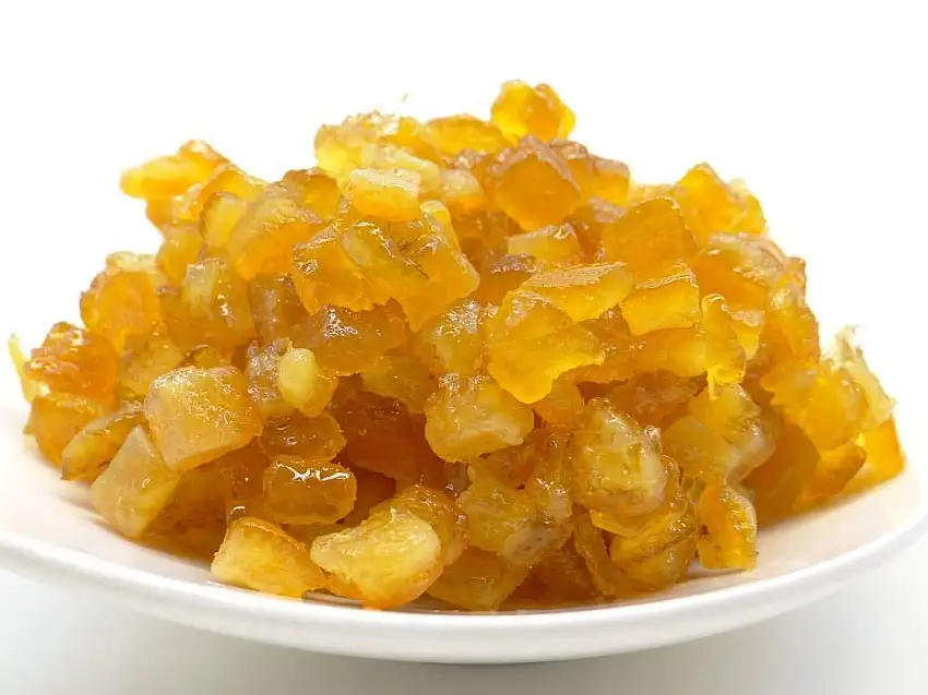 pikantum Bio Orangeat | 1kg | kandierte Orangenschale | gewürfelt