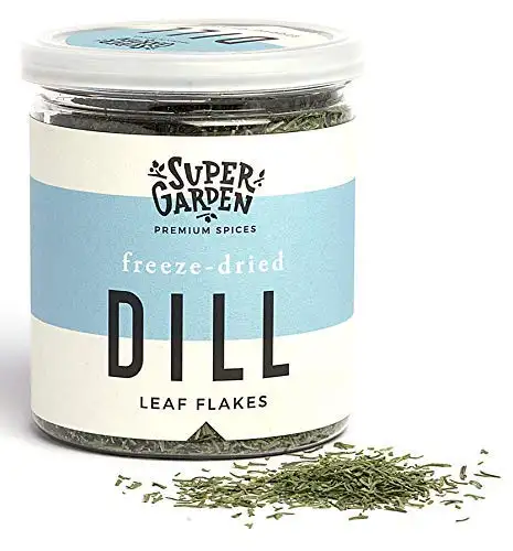 Supergarden Gefriergetrockneter Dill - Kräuter Und Gewürze In Premiumqualität - 100% Rein Und Natürlich - Für Veganer Geeignet - Ohne Künstliche Zusatzstoffe Und Konservierungsmittel