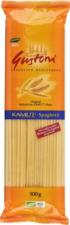 Gustoni Bio Kamut-Spaghetti, bronze (6 x 500 gr)