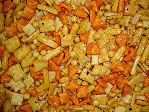 Reiscracker, Geisha Mix 1 kg I Geisha-Reis-Cracker-Snack-Mix I Vietnamesischer und japanischer Geschmack mit einem Hauch von Salz, Paprika und Soja I Ein knuspriger und gerösteter asiatischer Mix I
