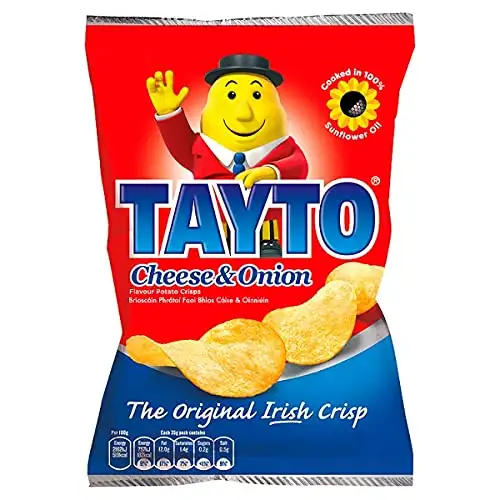 Tayto Crisps Käse und Zwiebeln, 50 x 45 g