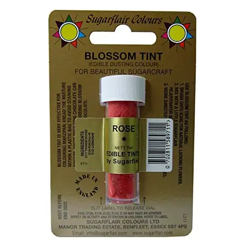 Sugarflair Blossom Tints Essbare Puderfarben Lebensmittelfarbe Fondant Puder Rose Rosa