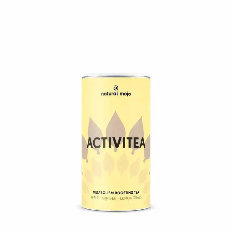 Natural Mojo ActiviTea – 100 g Kräutertee mit Superfoods – köstlicher grüner Tee mit Ingwer, Süßholzwurzel, Mate und Vanilla