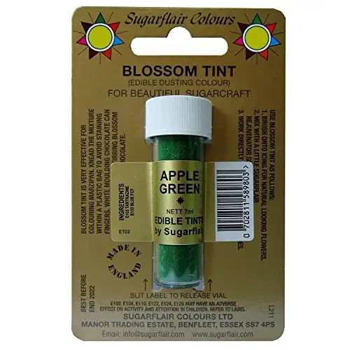 Sugarflair Blossom Tints Essbare Puderfarben Lebensmittelfarbe Fondant Puder Apple Green Grun