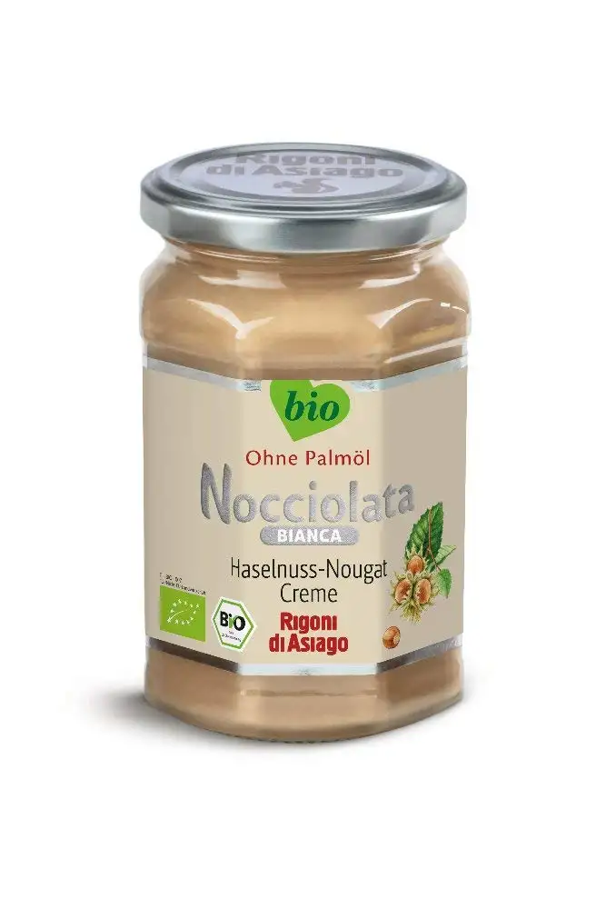 Rigoni di Asiago - Nocciolata Bianca - 6x 270g | Nuss Nougat Creme | Haselnusscreme ohne Palmöl | Nuss Nougat Creme ohne Palmöl | Brotaufstrich