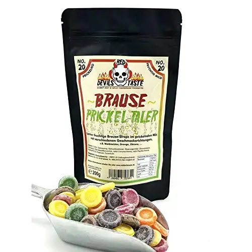 Brause Prickel Taler lecker fruchtig brausige Bons - mild-200g - Red Devils Taste Kids Bonbon