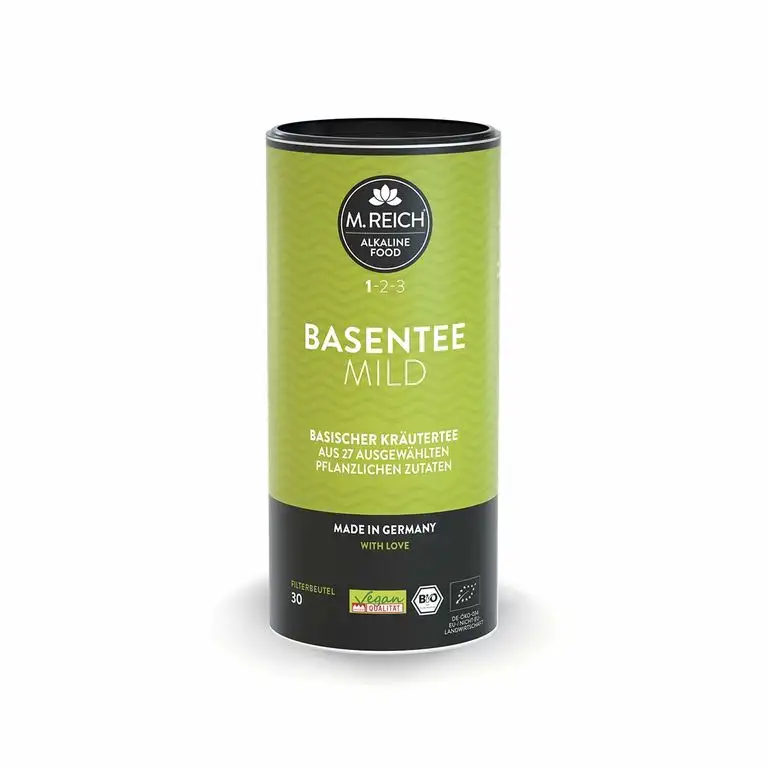 M. Reich BasenTee, mild - 30 Beutel - Basischer Bio-Kräutertee mit 27 Zutaten - ideal für basische Ernährung oder als Begleiter bei Fastenkuren