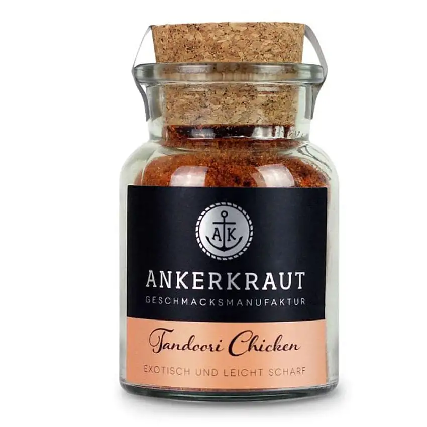 Ankerkraut Tandoori Chicken, Tandoori Gewürzmischung, für Hühnchen und Hähnchen, 85g im Korkenglas