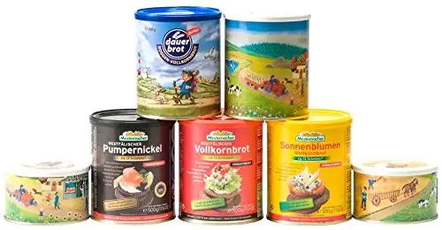7-er Test-Set Dosenbrot geschnitten (5,88 EUR/Kg), 7 verschiedene Dosen