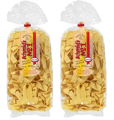 Schmids No.1, 2x Bandnudeln "ganz breite" (18mm) 500g, vorzüglich im Geschmack und herzhaft im Biss
