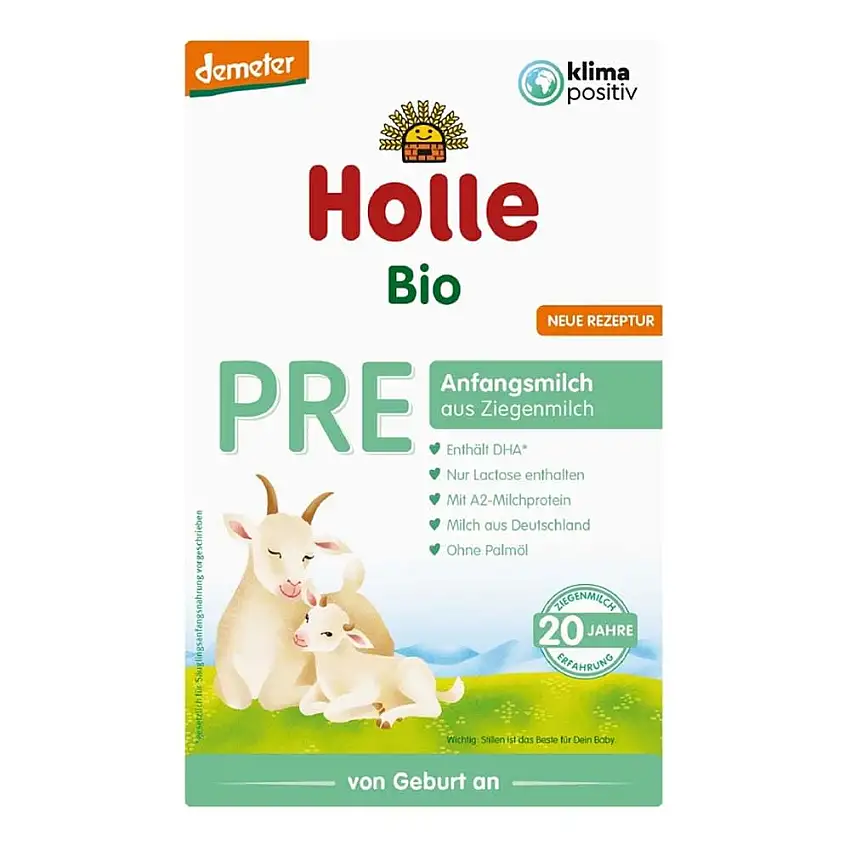 Holle Babyfood Bio Anfangsmilch, PRE aus Ziegenmilch von Geburt an, 400g (2)