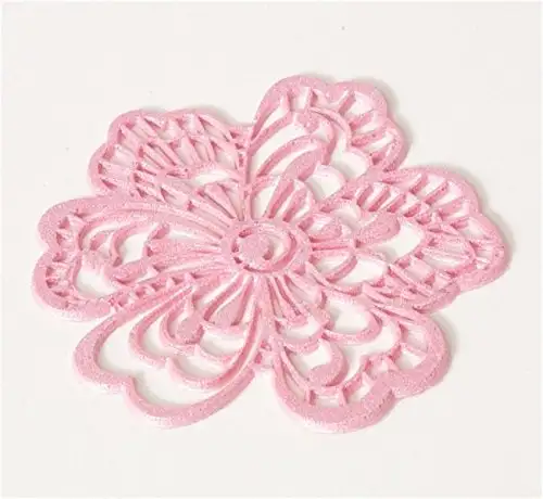 Spitzendekor Blüte Pink, bereits fertig gebacken