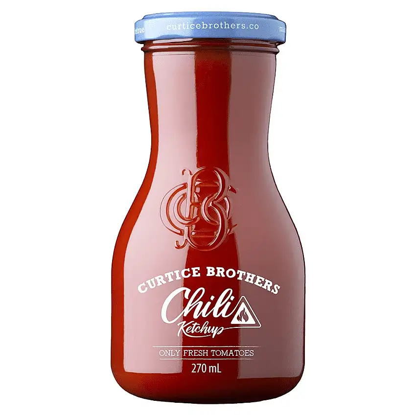 Curtice Brothers 6er-Pack Organic Chili Tomato Ketchup - BIO Ketchup aus der Toskana mit 77% Tomaten Anteil und feuriger Chili-Note - 6 x 300g